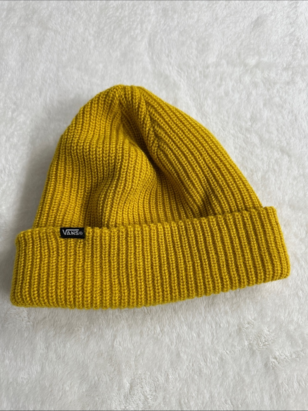 Vans Yellow Ribbed Knit Beanie NWOT